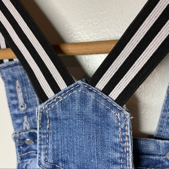 NWT SQUEEZE Denim Jean Shortalls Girls' Size 7 - Picture 4 of 8